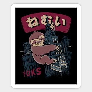 Get Your Hands on the Cutest Kaiju Sloth Sticker